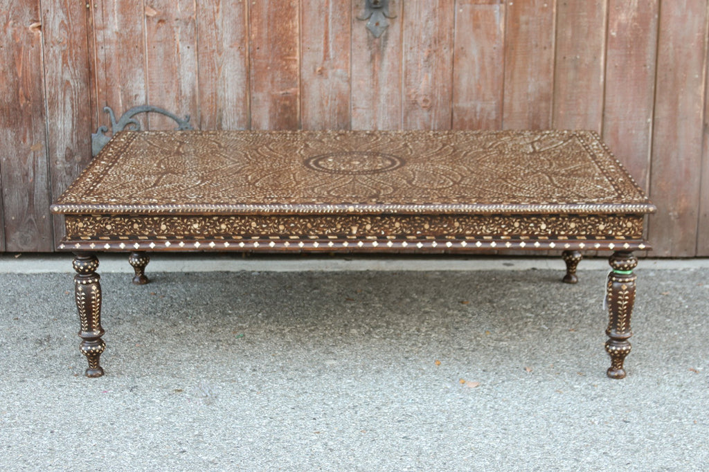 Royal Leaf Bone Inlay Coffee Table