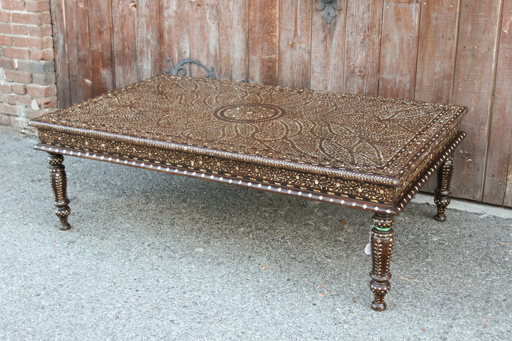 Royal Leaf Bone Inlay Coffee Table