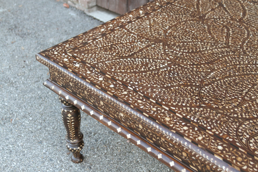 Royal Leaf Bone Inlay Coffee Table