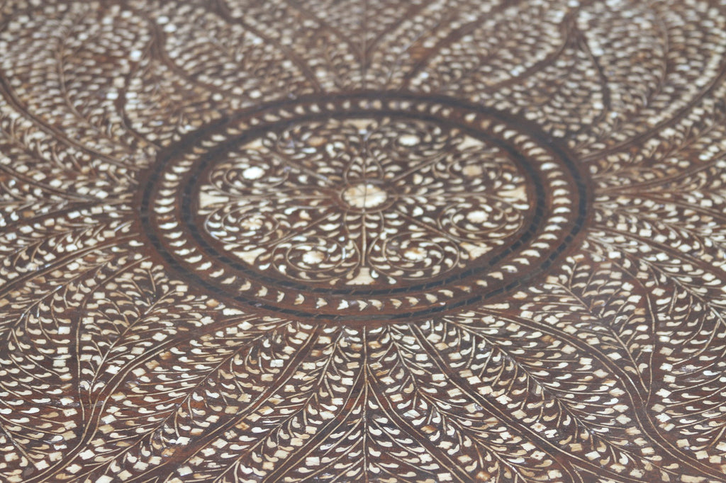 Royal Leaf Bone Inlay Coffee Table