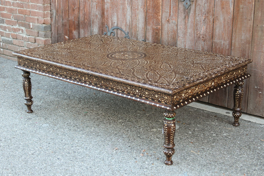 Royal Leaf Bone Inlay Coffee Table