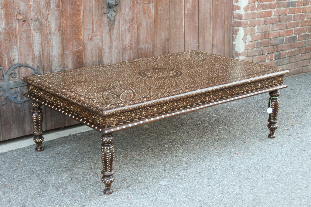 Royal Leaf Bone Inlay Coffee Table