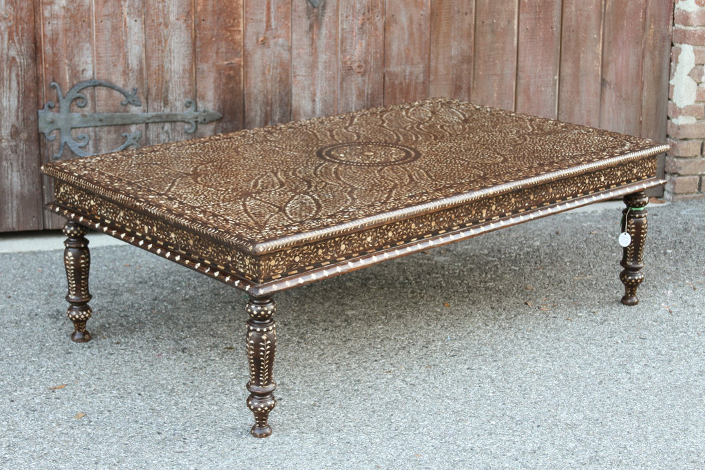 Royal Leaf Bone Inlay Coffee Table