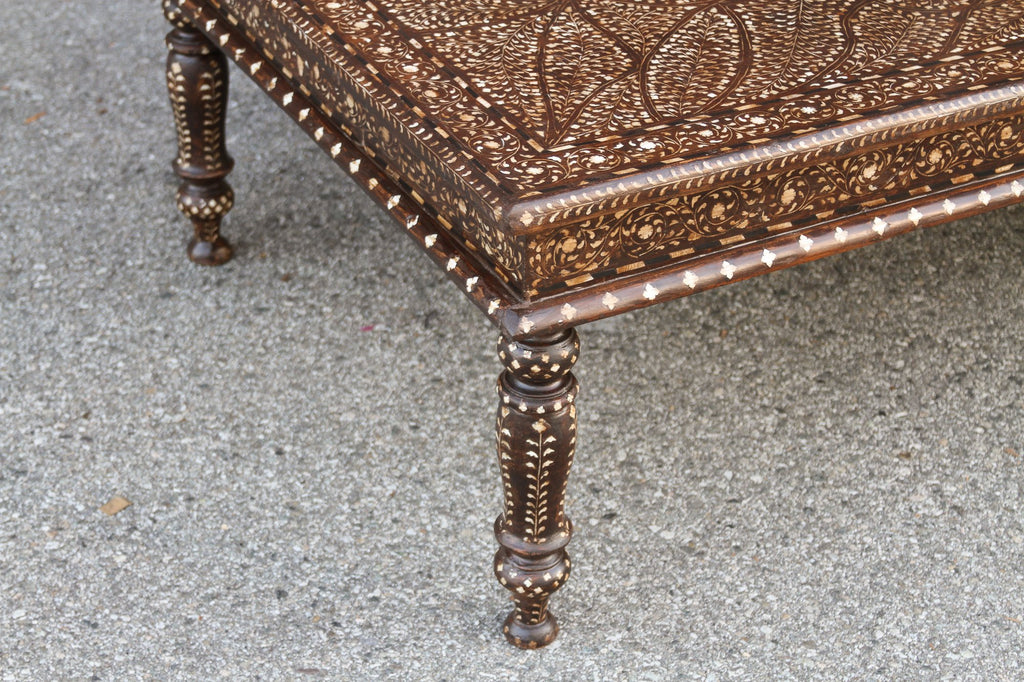 Royal Leaf Bone Inlay Coffee Table