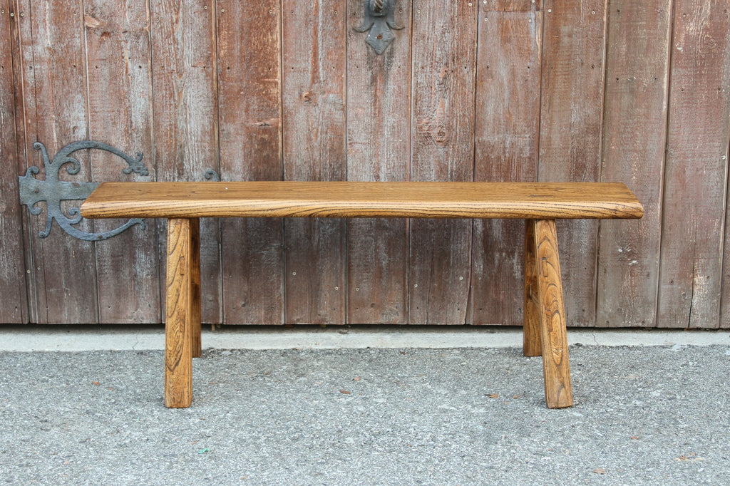 Raised Grain Elm Bench