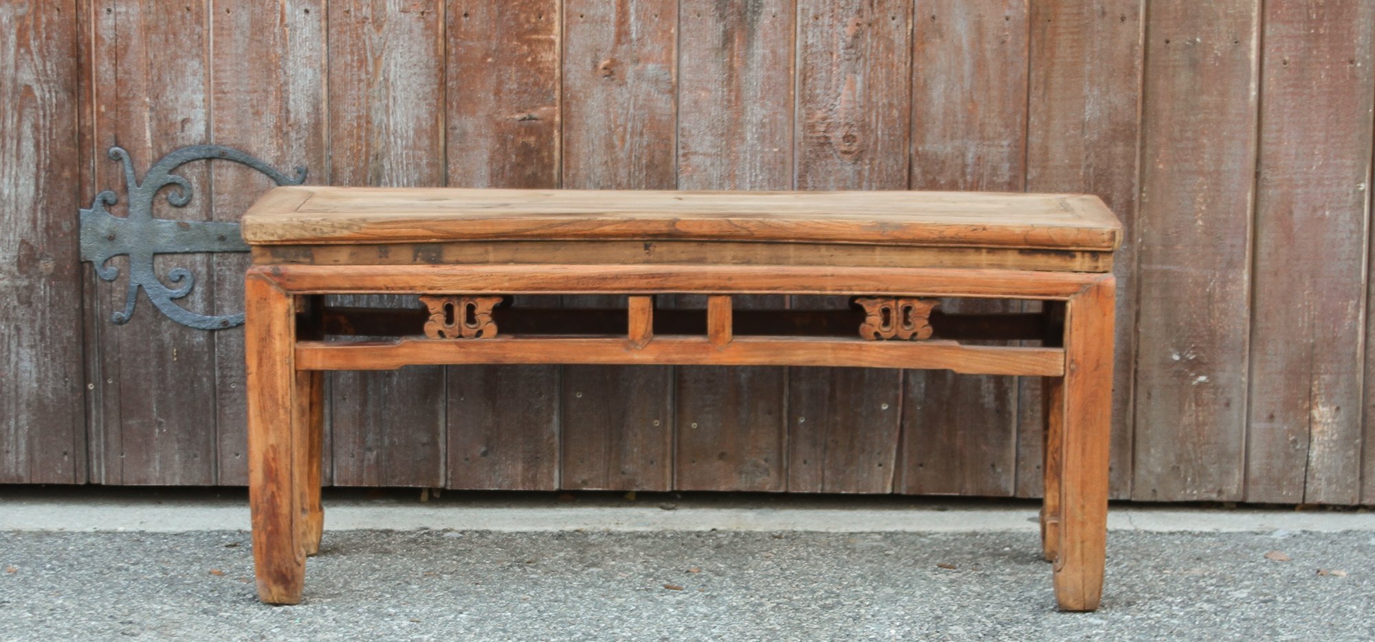 Petite Asian Nanmu Wood Bench