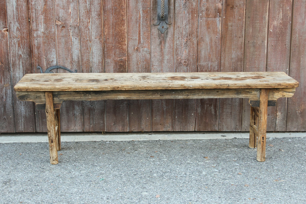 Antique Farmhouse Style Asian Bench