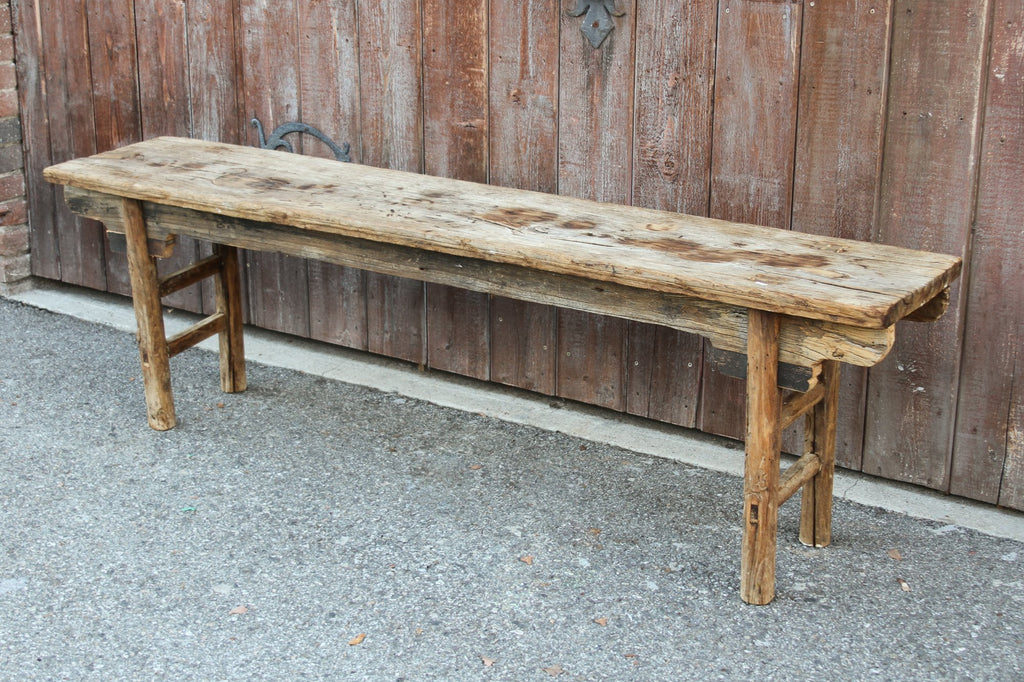 Antique Farmhouse Style Asian Bench