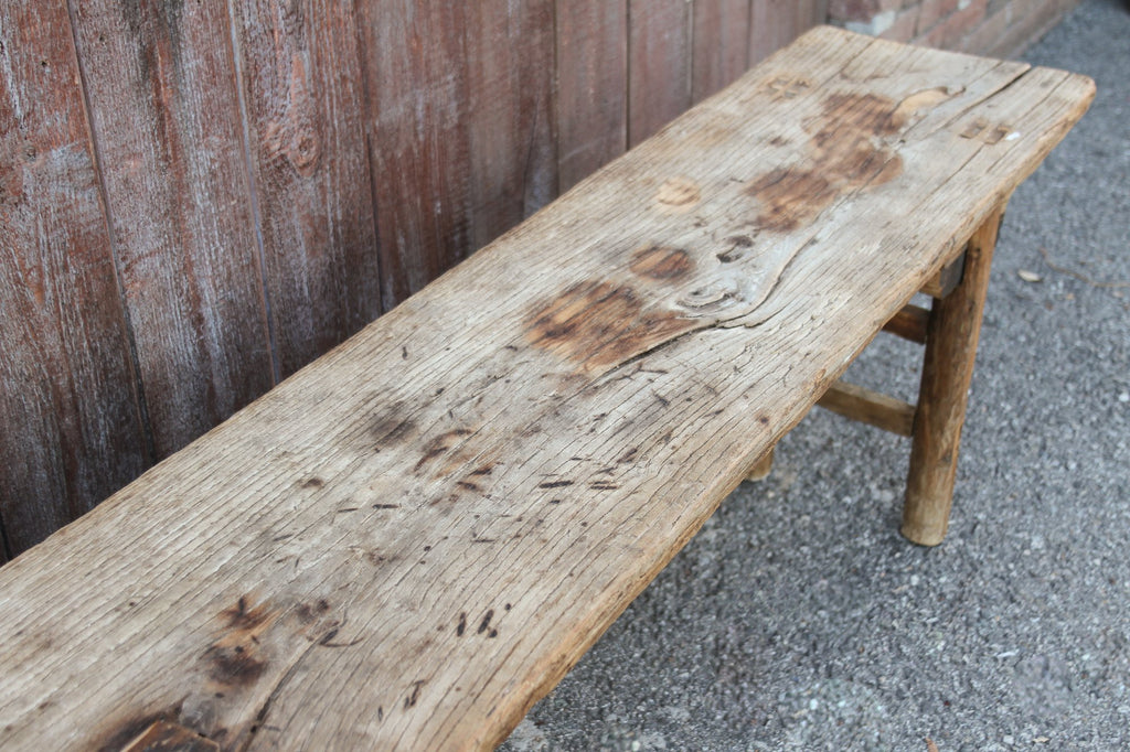 Antique Farmhouse Style Asian Bench