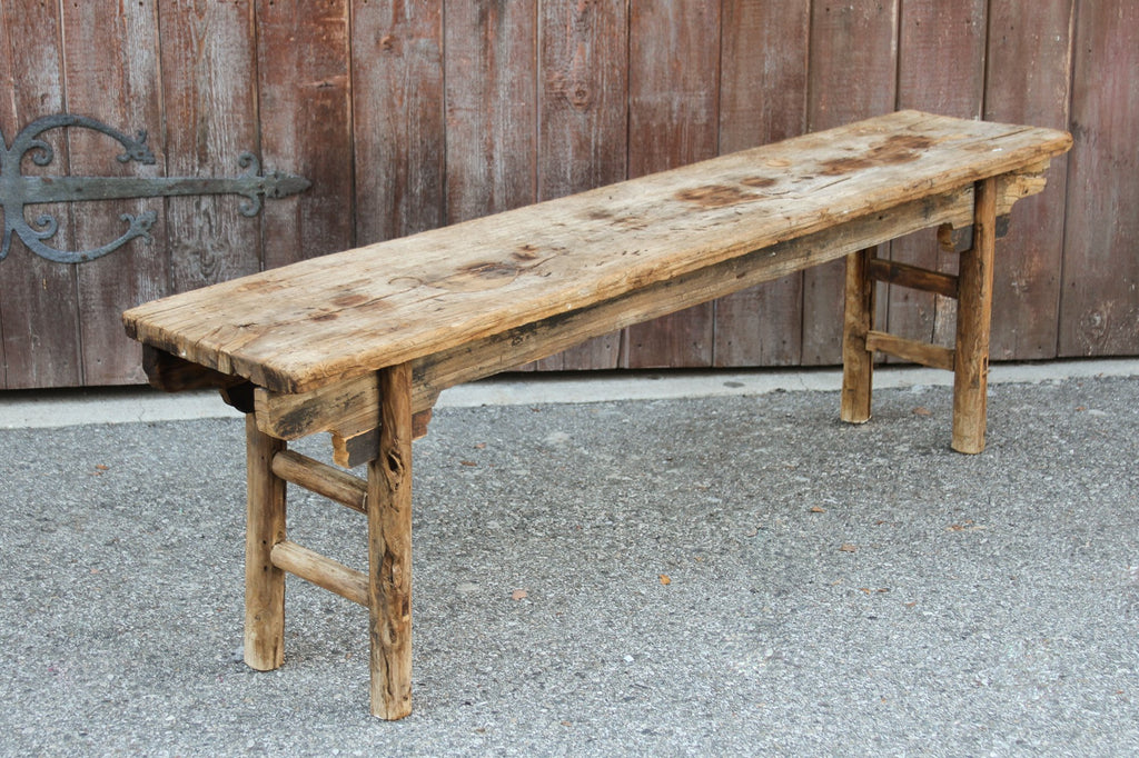 Antique Farmhouse Style Asian Bench