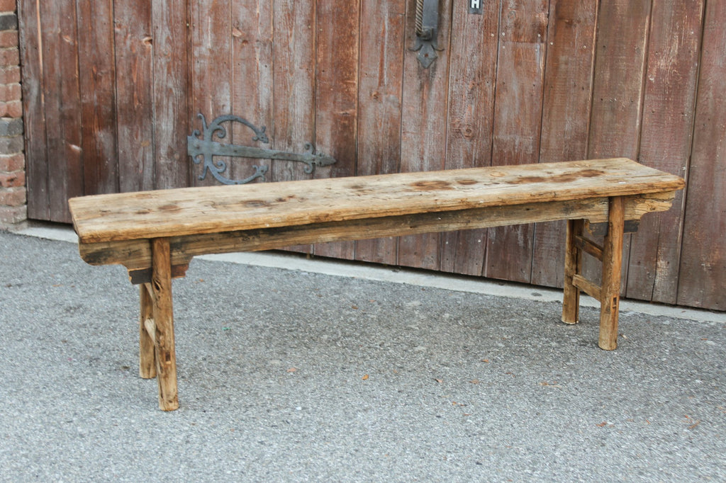 Antique Farmhouse Style Asian Bench