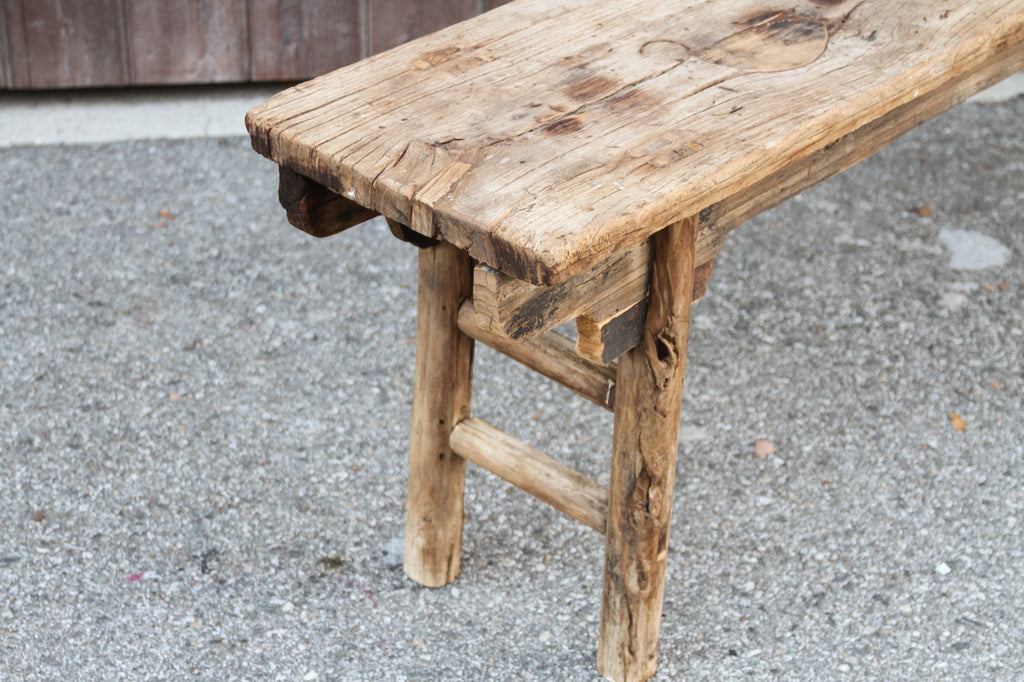 Antique Farmhouse Style Asian Bench