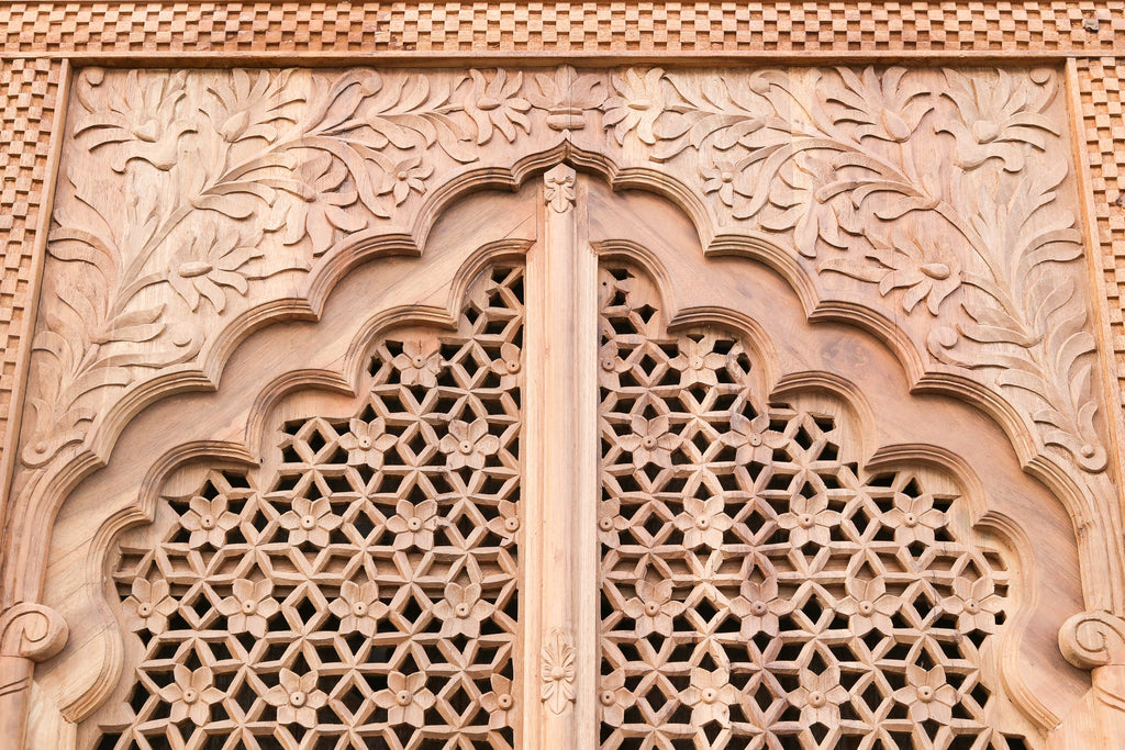 Lavishly Carved Architectural Arch Facade