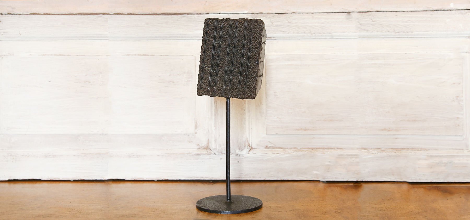 Hand Carved Block Print on Stand