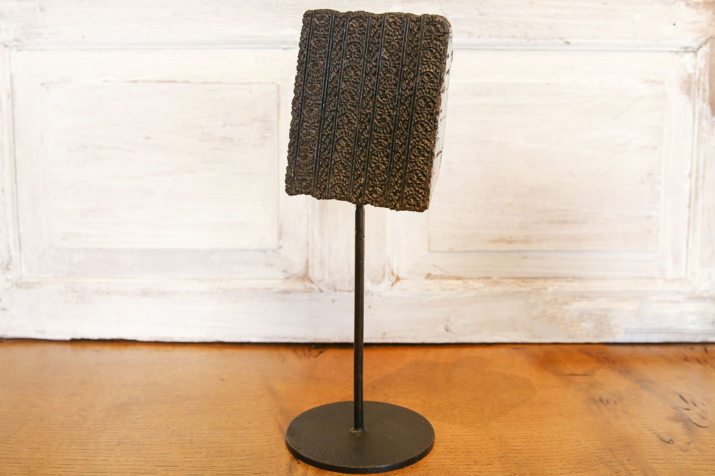 Hand Carved Block Print on Stand