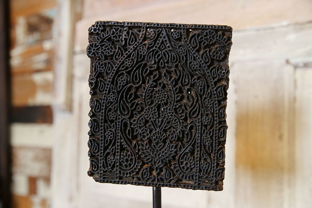 Rimsha Hand Carved Block Print on Stand
