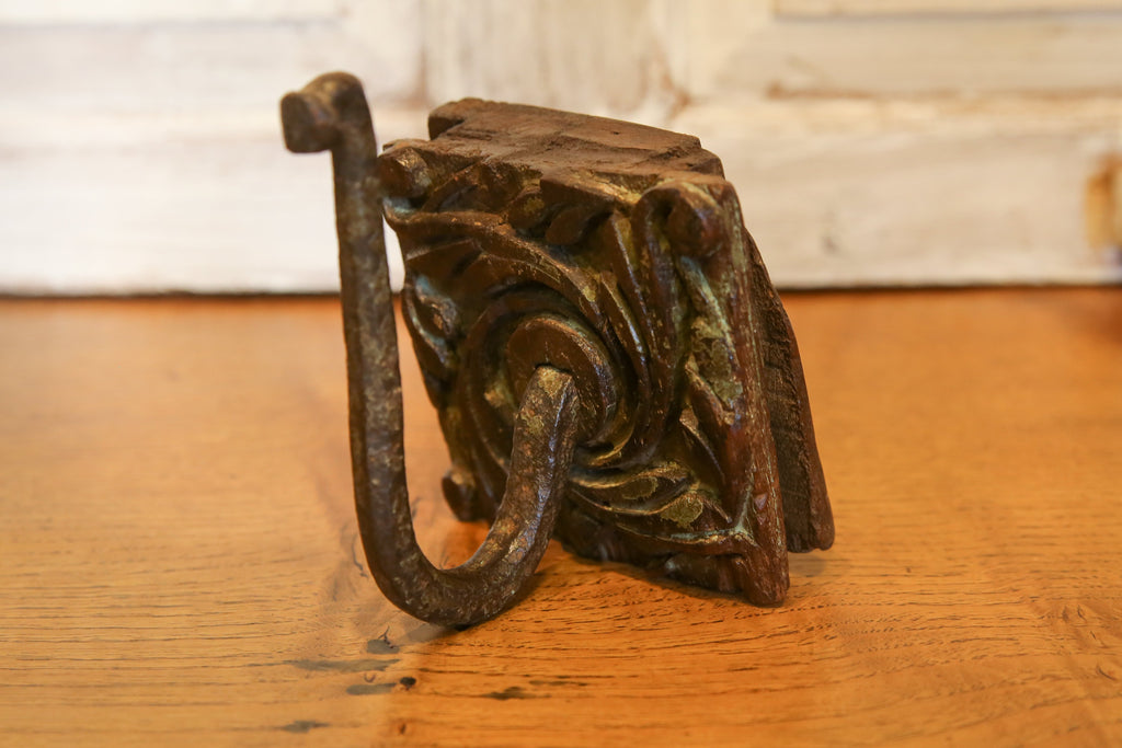 Carved Floral Hook