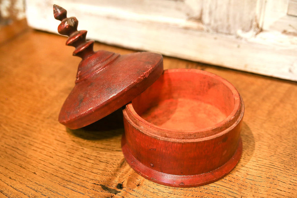 Red Tibetan Temple Tikka Box