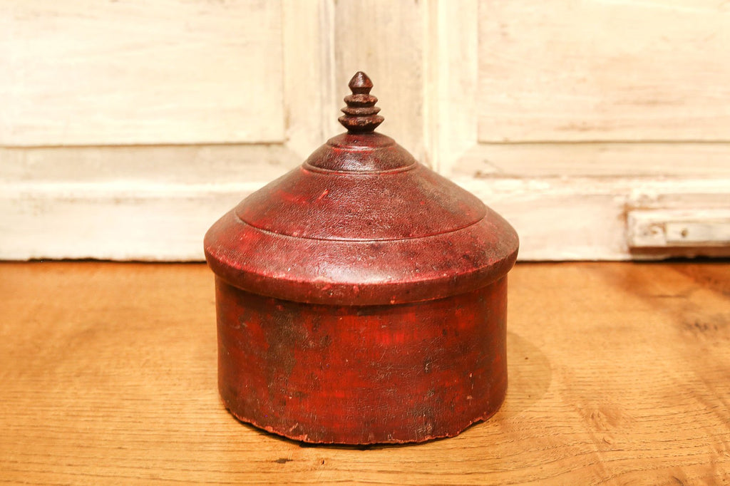 Large Turned Temple Tikka Box