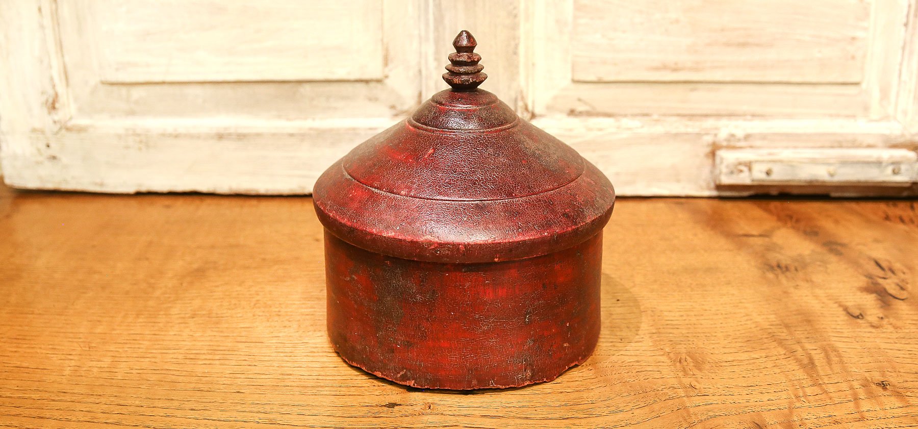 Large Turned Temple Tikka Box