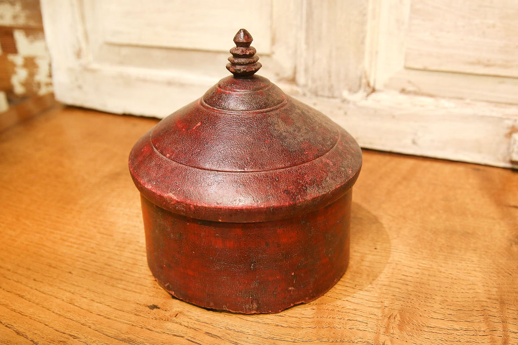Large Turned Temple Tikka Box