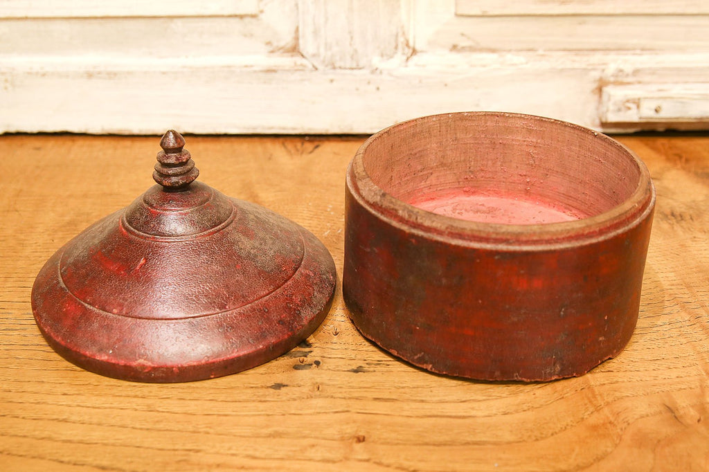 Large Turned Temple Tikka Box