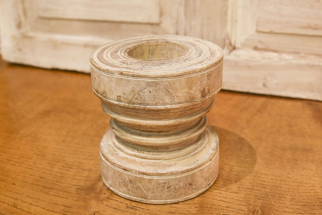Vintage Turned Spice Grinder Candle Holder