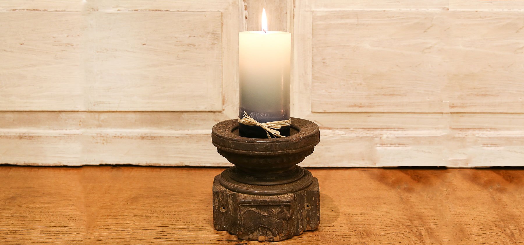 Antique Tribal Bijani Candle Stand