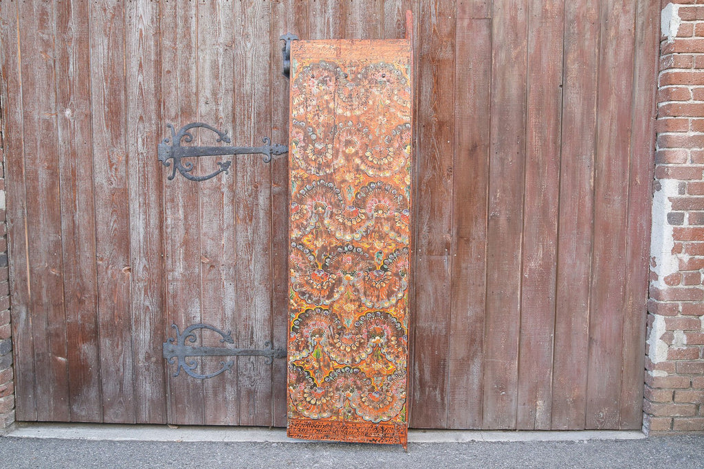 Antique Darchen Orange Tibetan Door