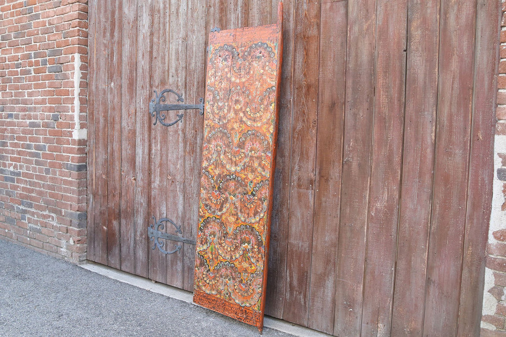 Antique Darchen Orange Tibetan Door