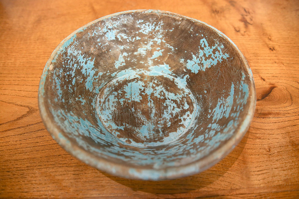 Neel Distressed Painted Bowl