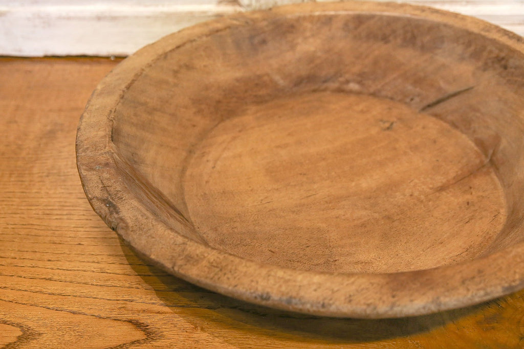 Vintage Wooden Dough Bowl