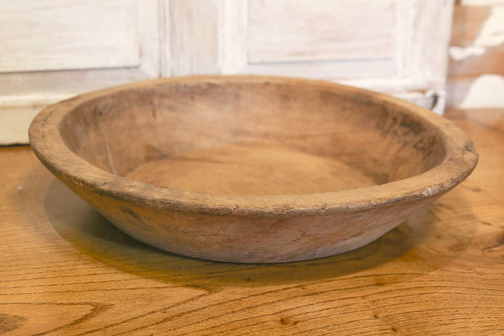 Vintage Wooden Dough Bowl