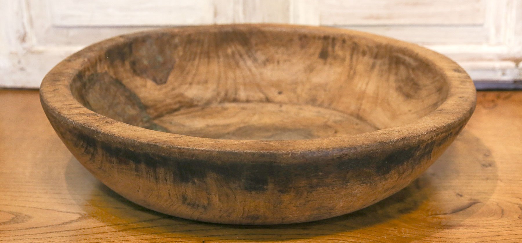 Rustic Wooden Dough Bowl
