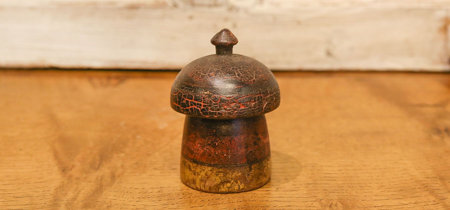 Small Aged Red Tikka Box