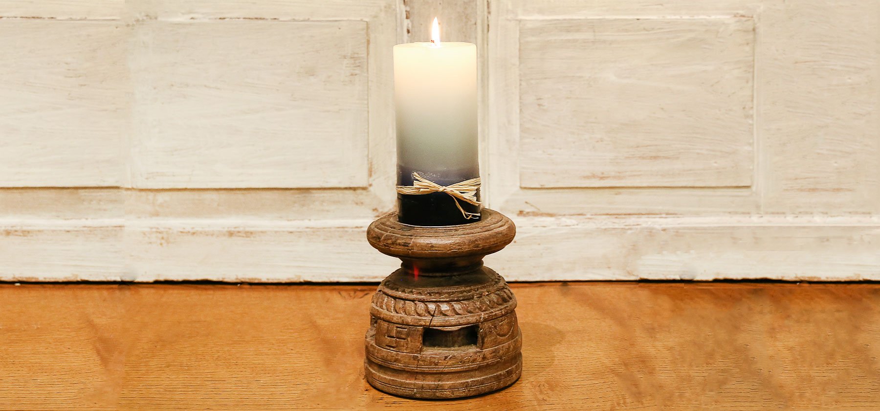 Large Chandi Bijani Candleholder