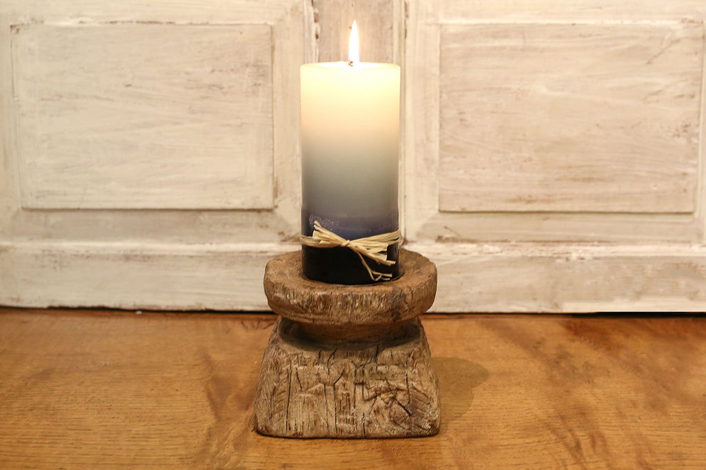 Carved Bijani Candleholder