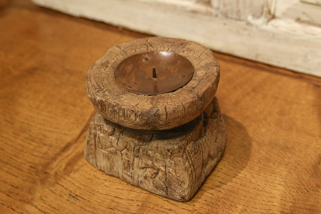 Carved Bijani Candleholder
