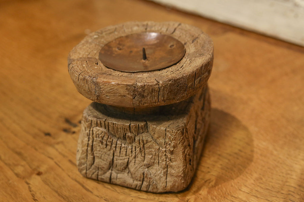 Carved Bijani Candleholder