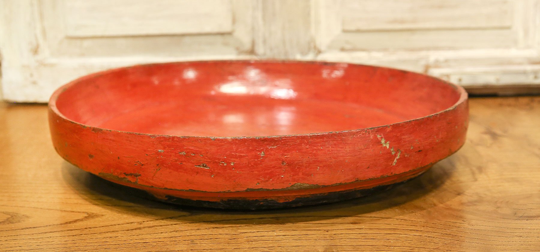 Vintage Red Tibetan Temple Fruit Platter