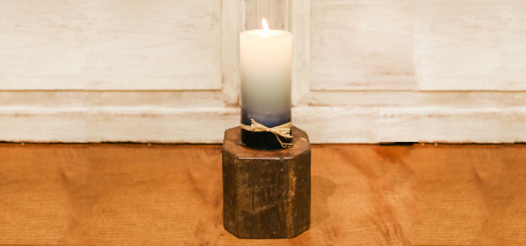 Vintage Wood Candleholder