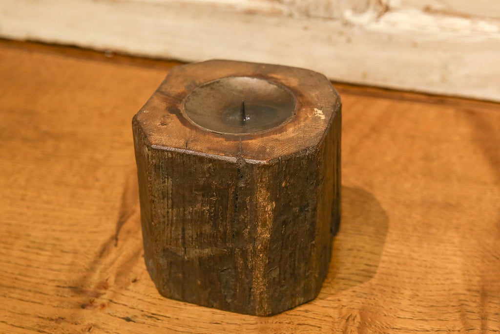 Vintage Wood Candleholder