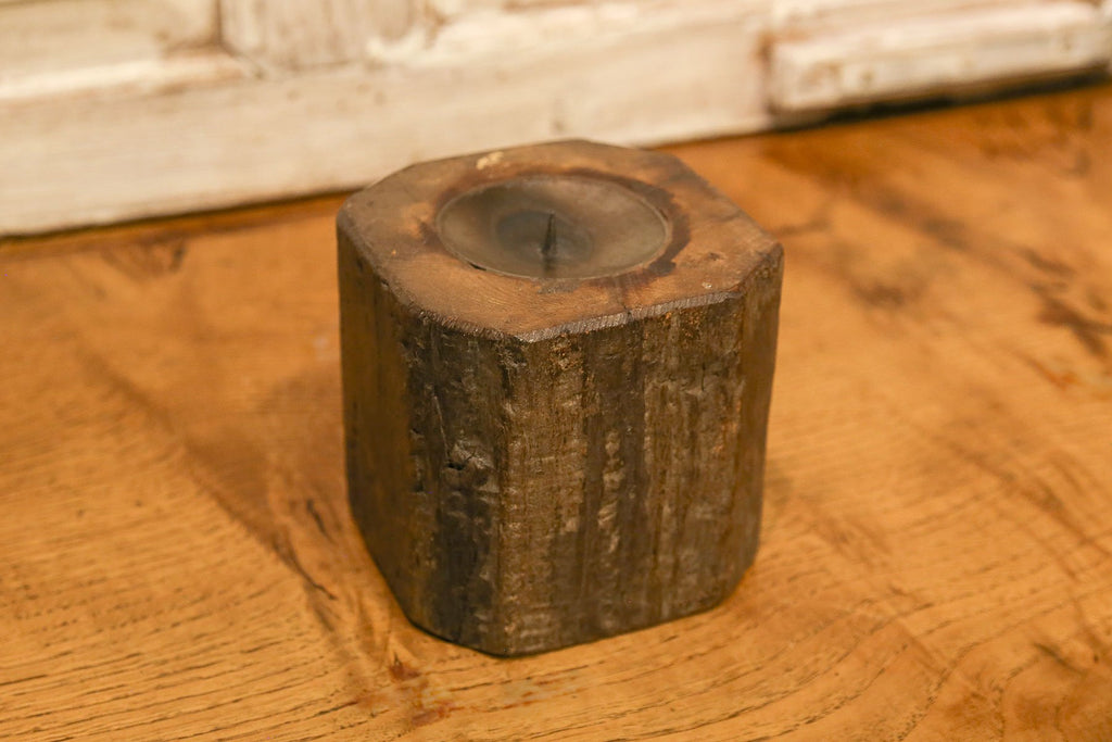 Vintage Wood Candleholder