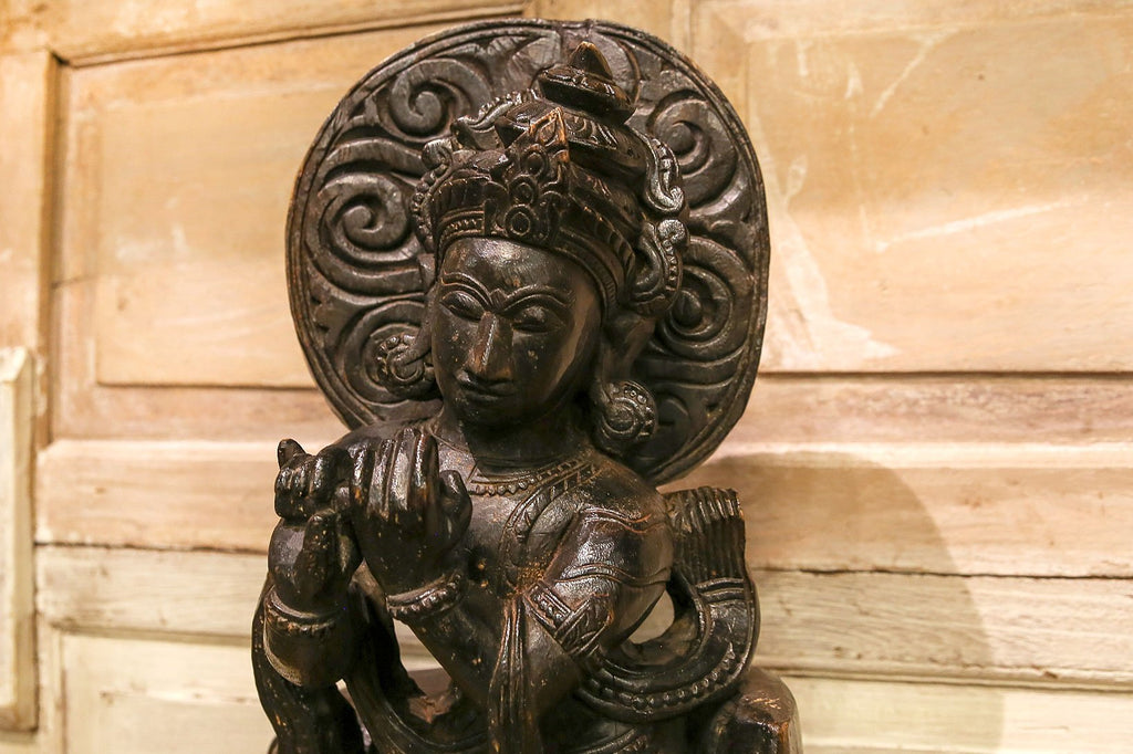Ebony Krishna Statue