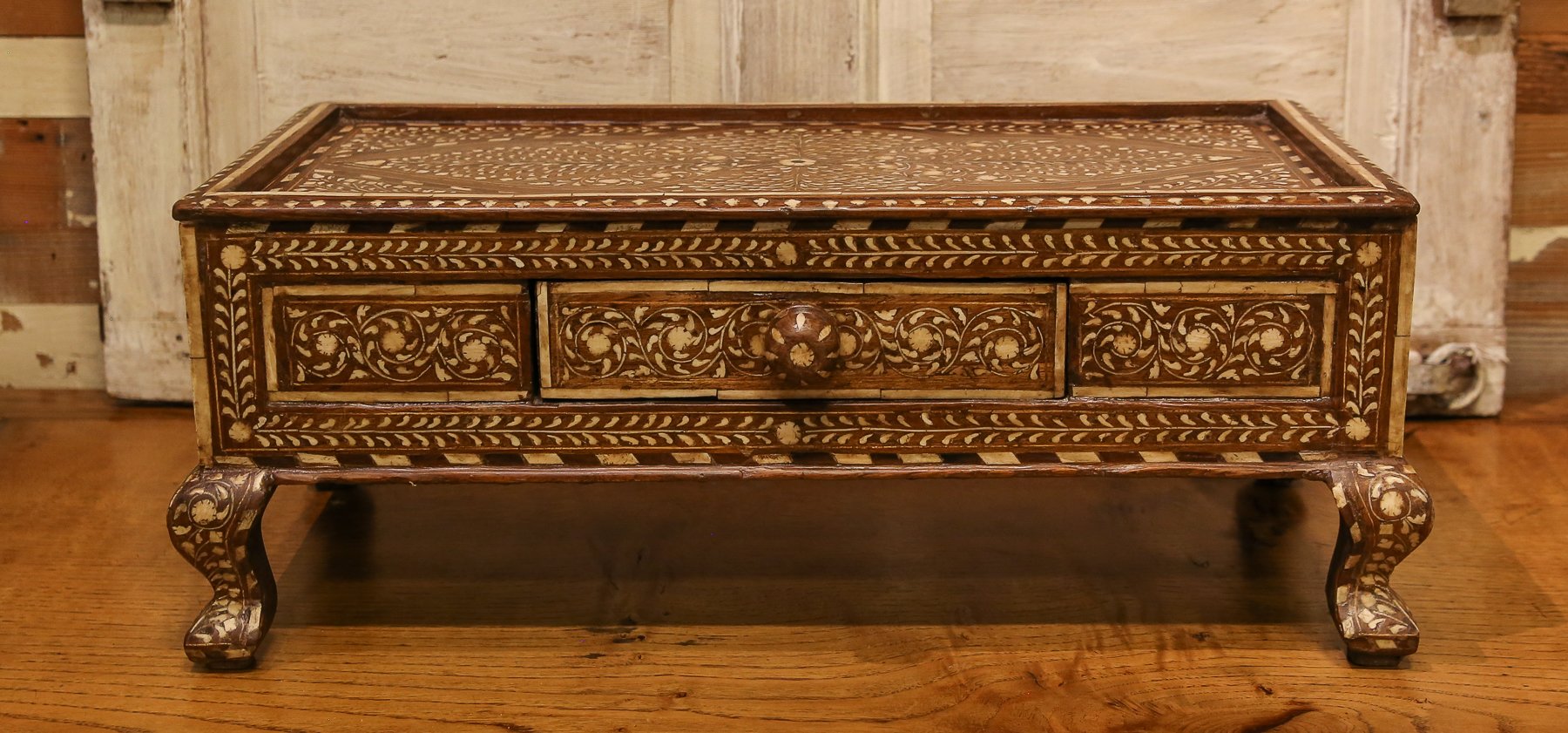 Anglo Indian Bone Inlay Gulut Altar Table