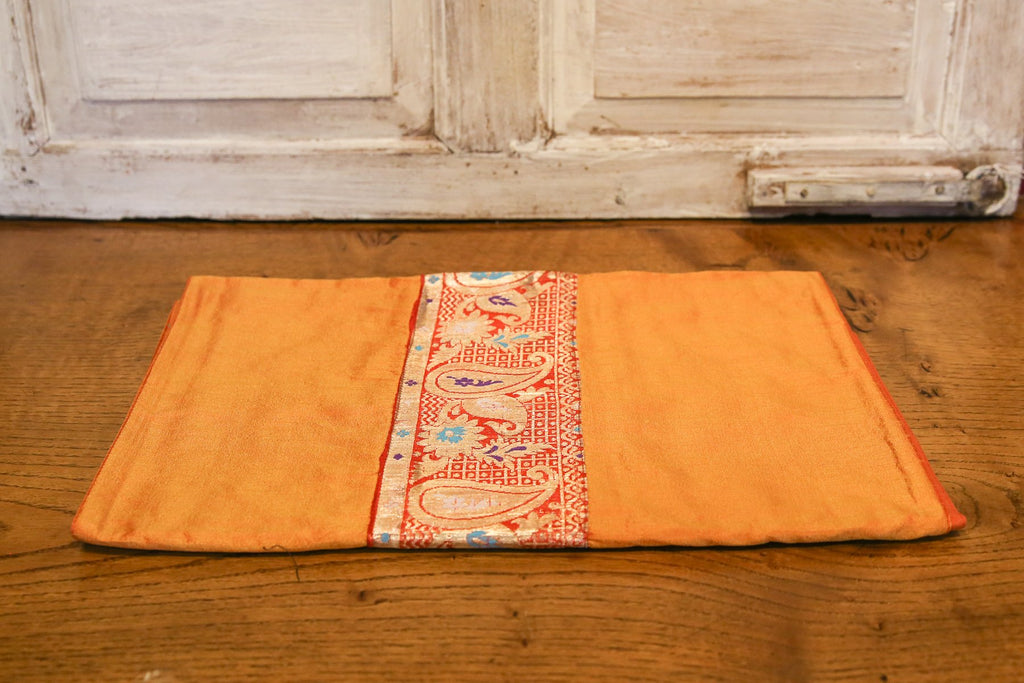 Decorative Paisley Striped Beaded Heritage Silk Runner