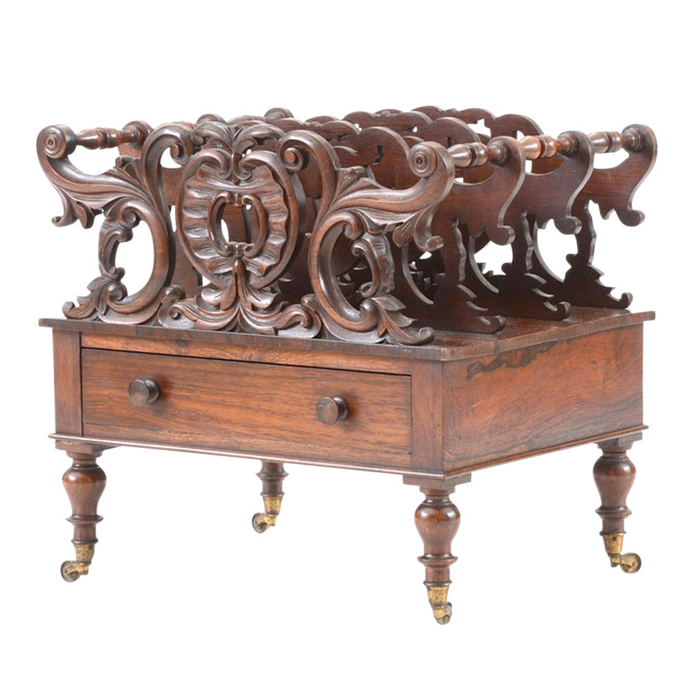 Antique English Rosewood Canterbury