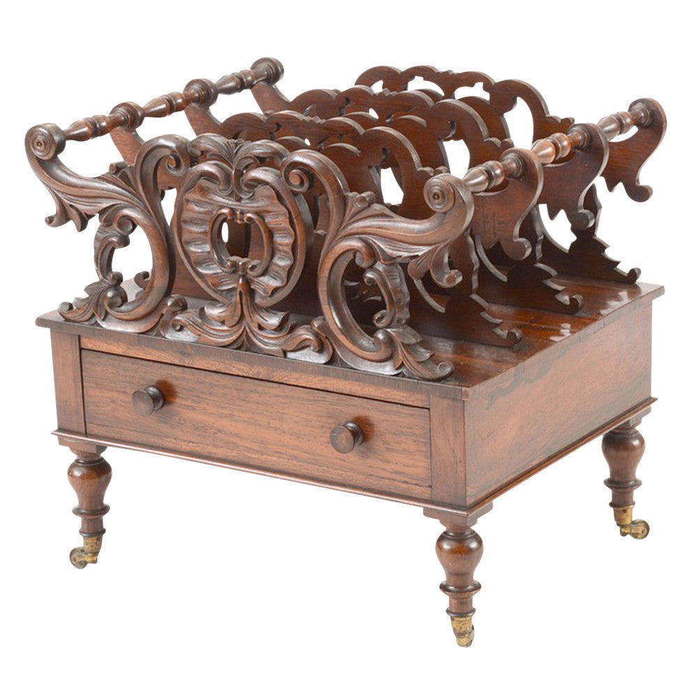 Antique English Rosewood Canterbury