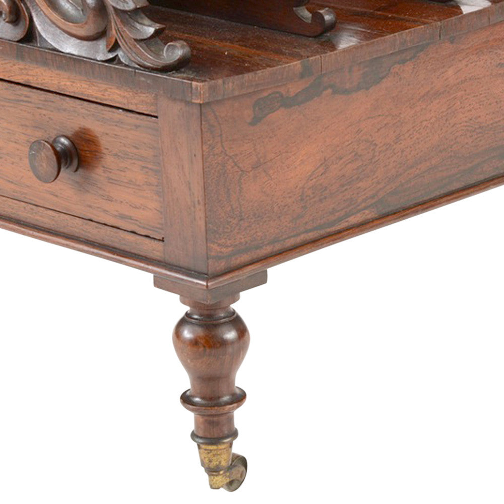 Antique English Rosewood Canterbury