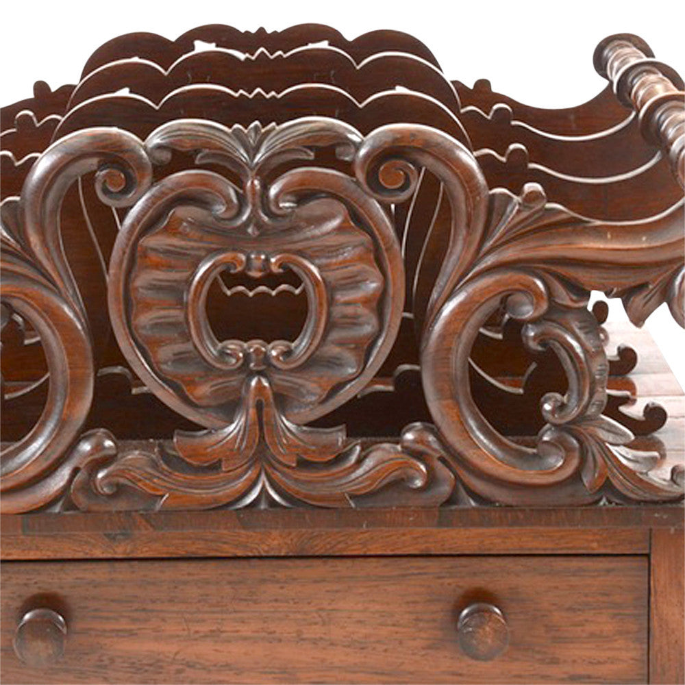 Antique English Rosewood Canterbury